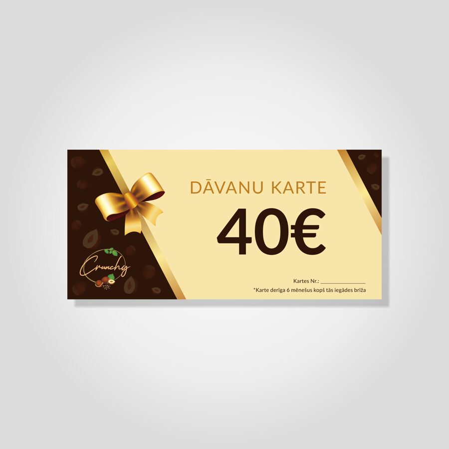 Crunchy e-dāvanu karte 40€ vērtībā